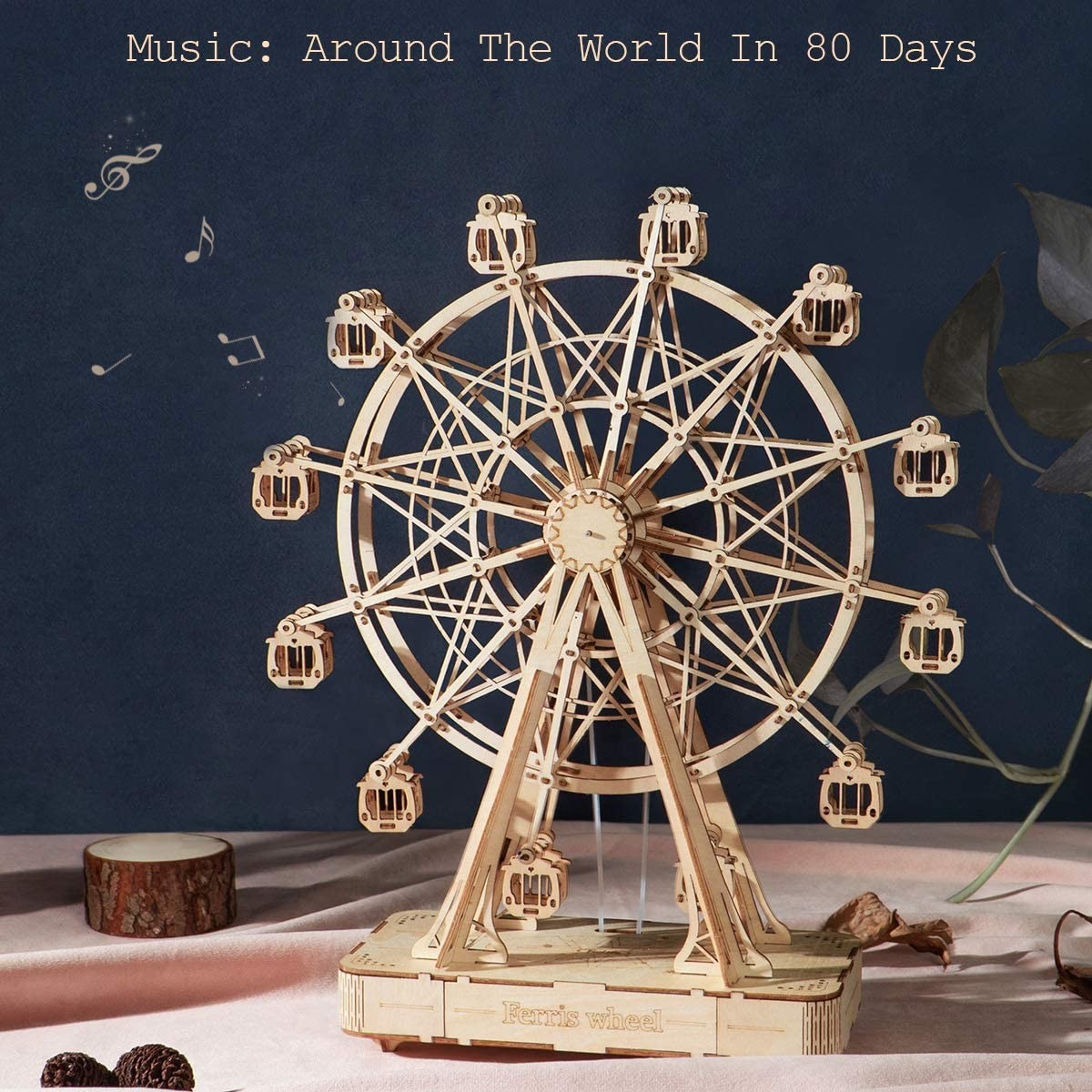 Robotime DIY Wooden Ferris Wheel Music Box